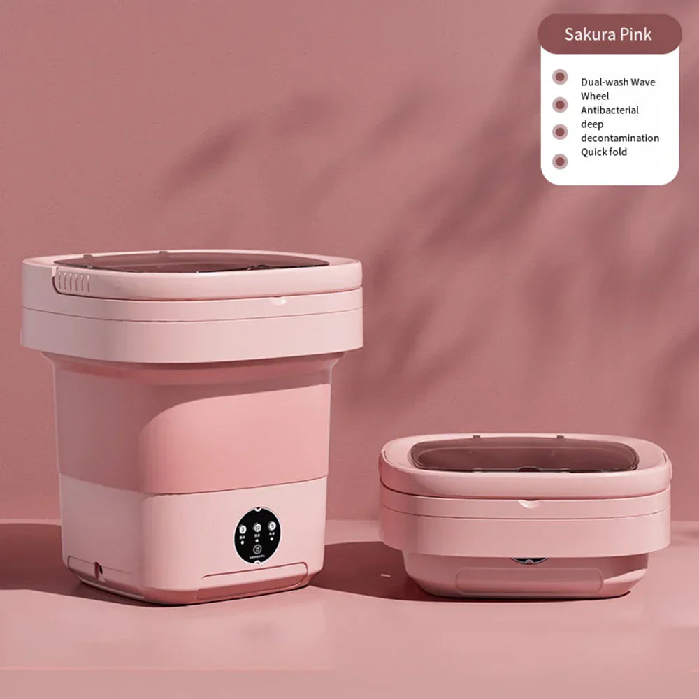 Maliben | Compact Folding Ultrasonic Travel Laundry Washing Machine