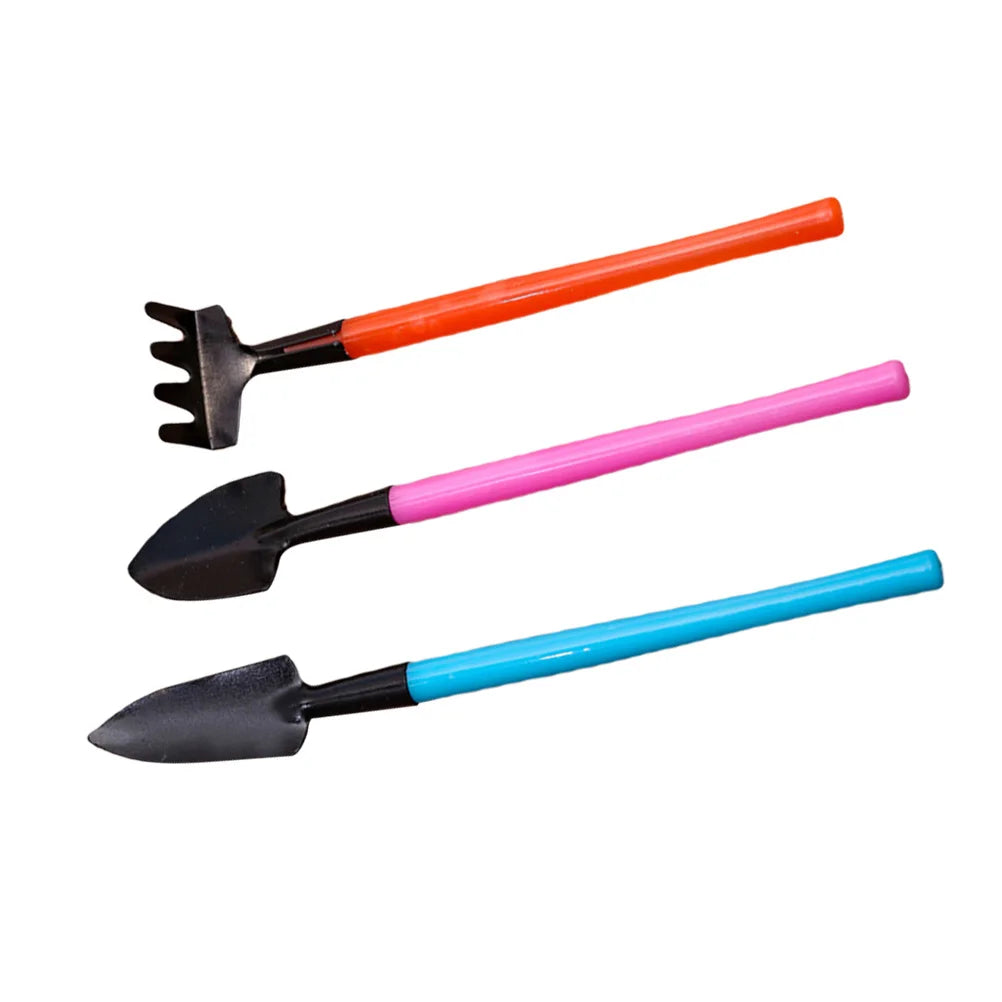 Maliben | Florinita 3-Piece Mini Garden Tool Set | Hand Trowel, Rake & Shovel | For Houseplants & Bonsai | 22 Cm Length