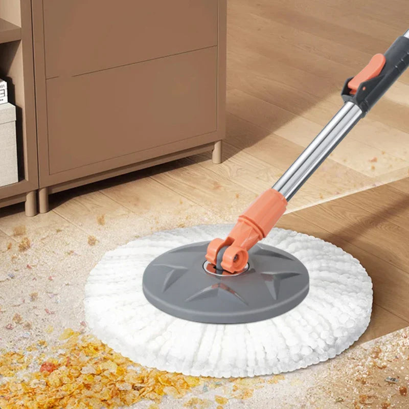 Maliben | Dual Chamber Mop With Double Chamber Bucket | 138 Cm Stainless Steel Handle | 360° Swivel Head | For Tiles, Wood & Laminate