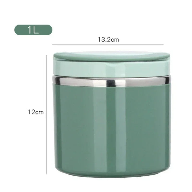 Maliben | Thermo Lunchbox | Stainless Steel Insulated Container | 630 Ml / 1000 Ml | With Handle & Leak Proof