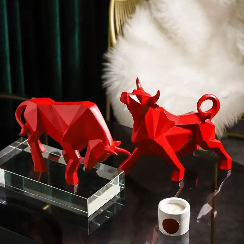 Maliben | Toroarte Bull Sculpture | Nordic Design | Resin Figure Modern | 35 Cm / 26 Cm