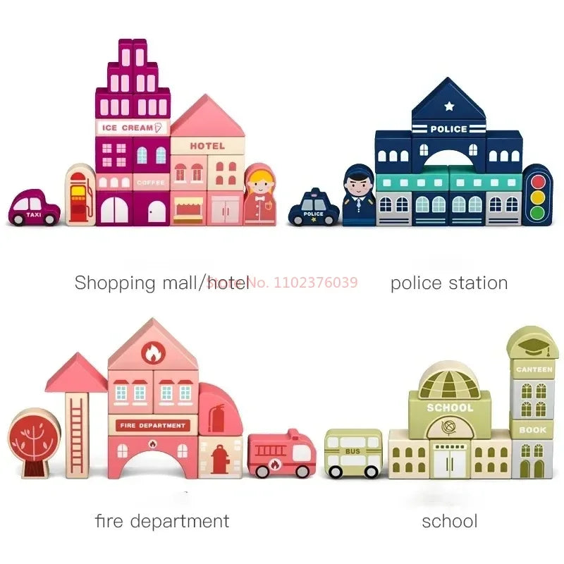 Maliben | City And Street Building Blocks For Kids With Practical Bucket