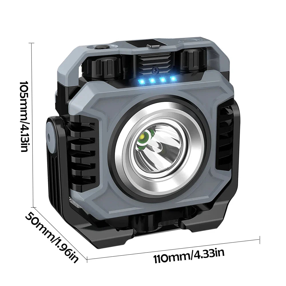 Maliben | Tektorbeam Work Light Led 1500 Lumens | Rechargeable & Magnetic | Steplessly Dimmable | Ip66 Waterproof