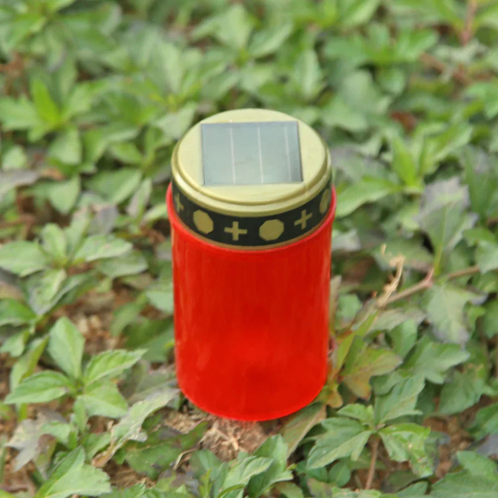 Maliben | Memolux Eternis Solar Grablicht Led | Flickering Candle Look | Waterproof & Rechargeable | 12 Cm High