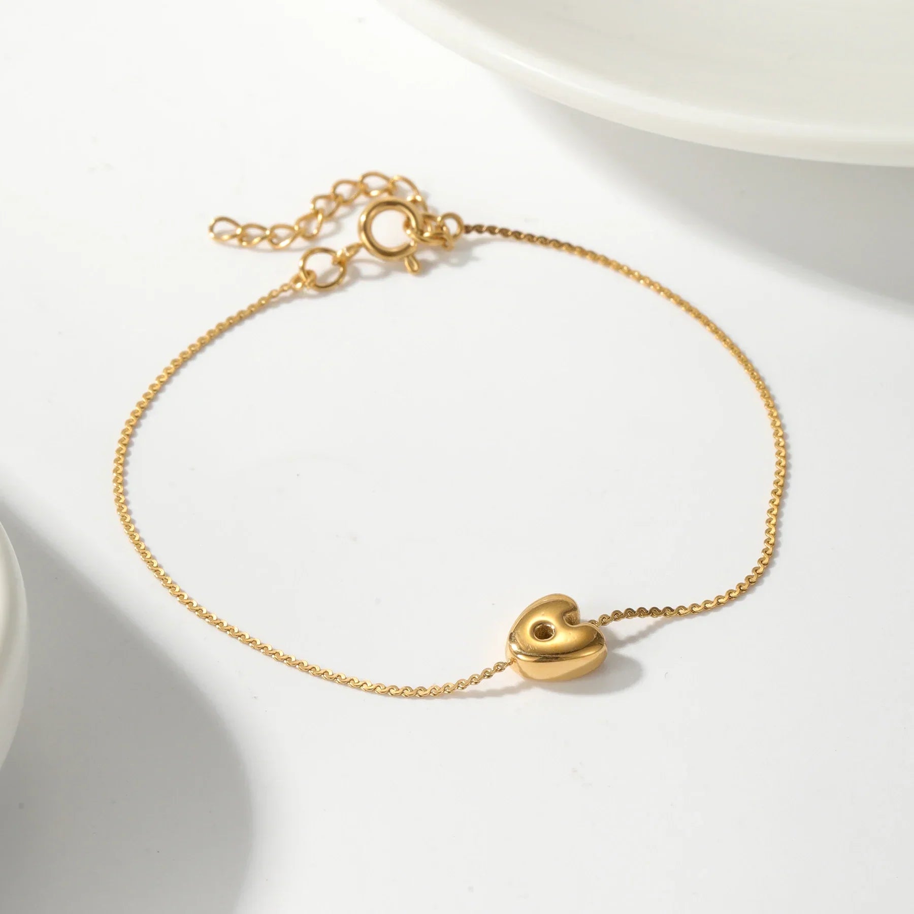Maliben | Dainty Bubble Letter Initial Bracelet