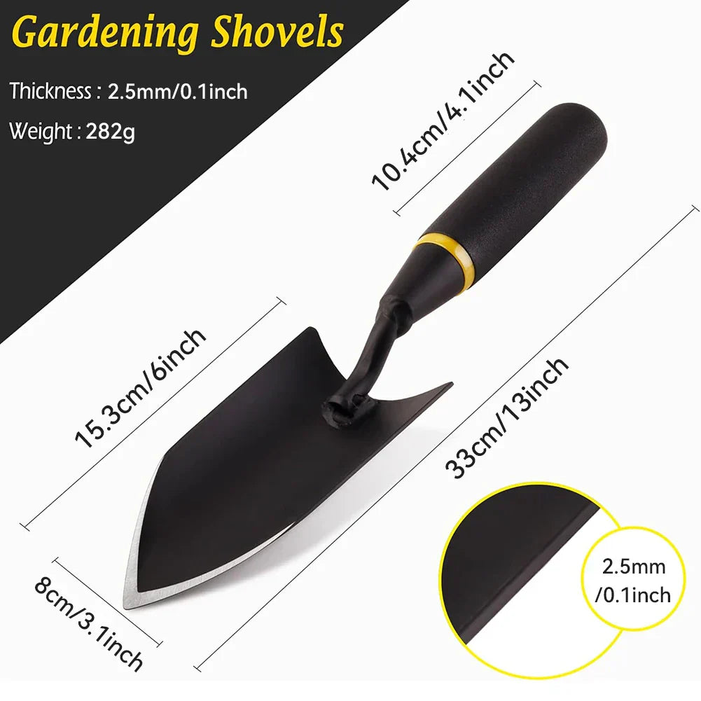 Maliben | Terragrip Garden Spade | Extra Robust & Ergonomic | Seamlessly Welded | For Hard Soils & Roots