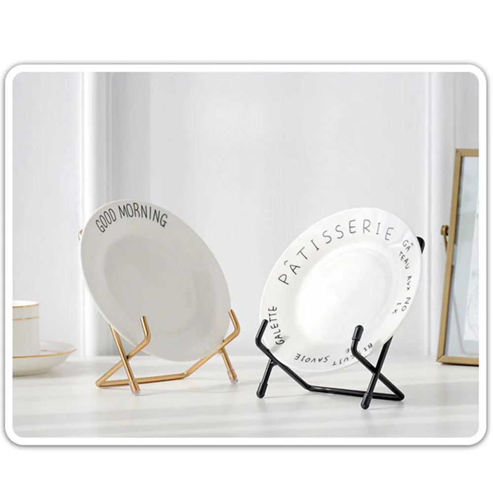 Maliben | Iron Art Multi-Use Display StAnd: Versatile Magazine, Dish, Picture, and Photo Album Stand For Home Decor