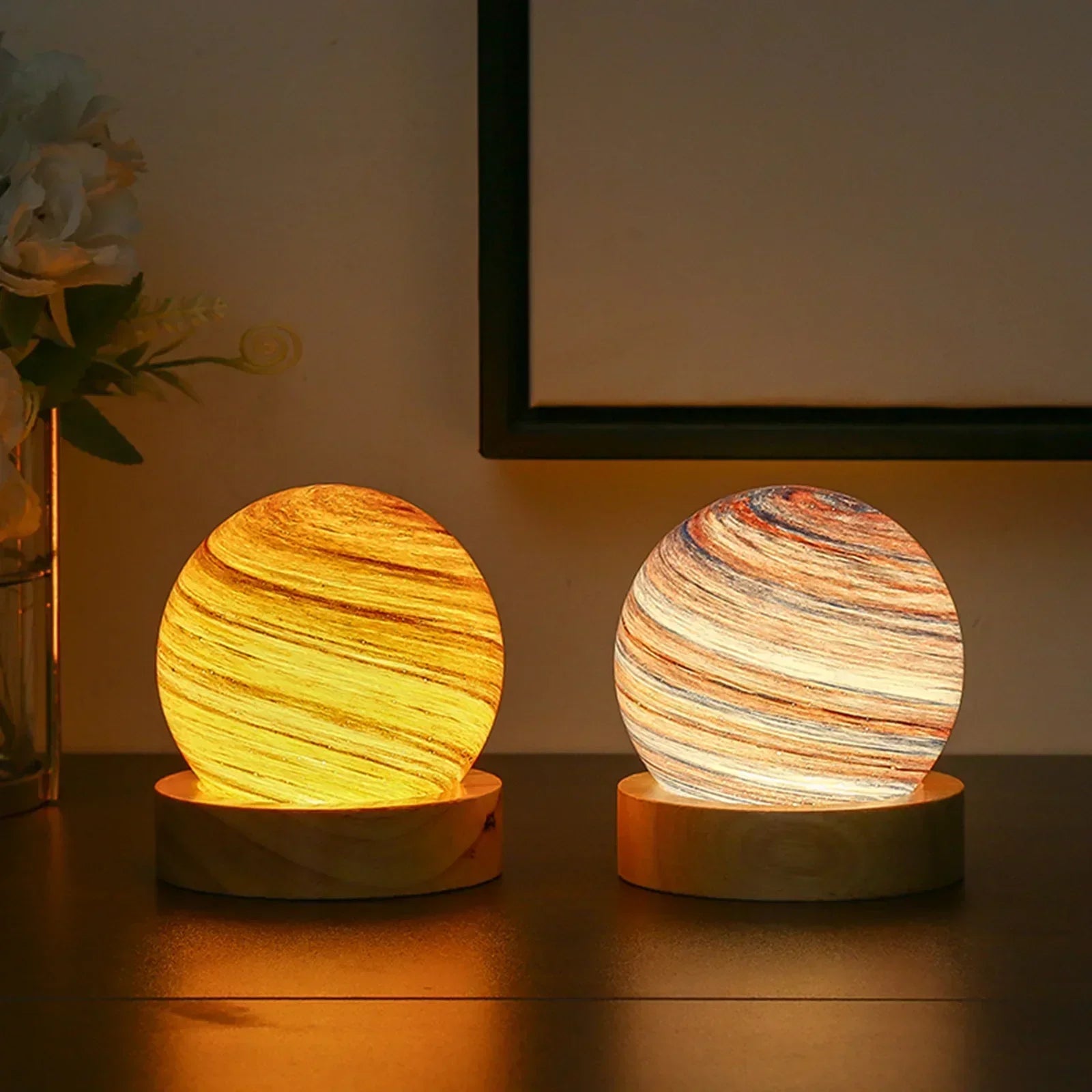 Maliben | Cosmicglow - Mini Night Lights 3d - Solar Decoration Led - Galaxy Ambiance