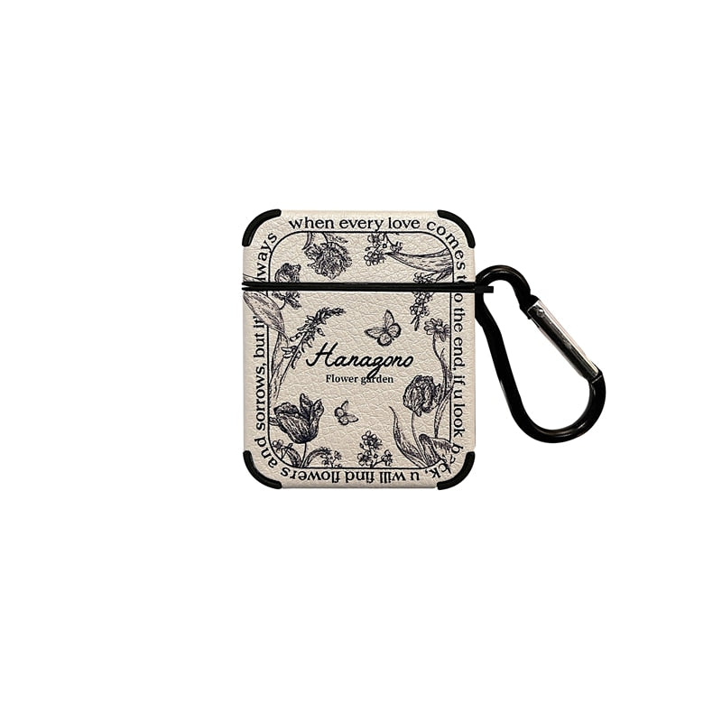 Maliben | Artistic Flower Leather Airpods Case