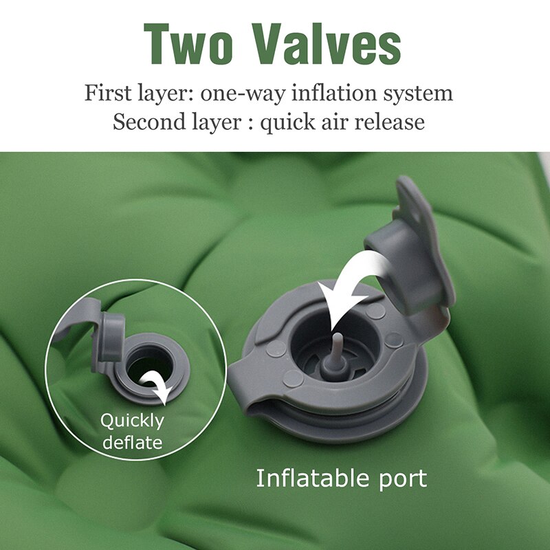Maliben | Portable Inflatable Built-In Pillow Nature Nest Camping Bed