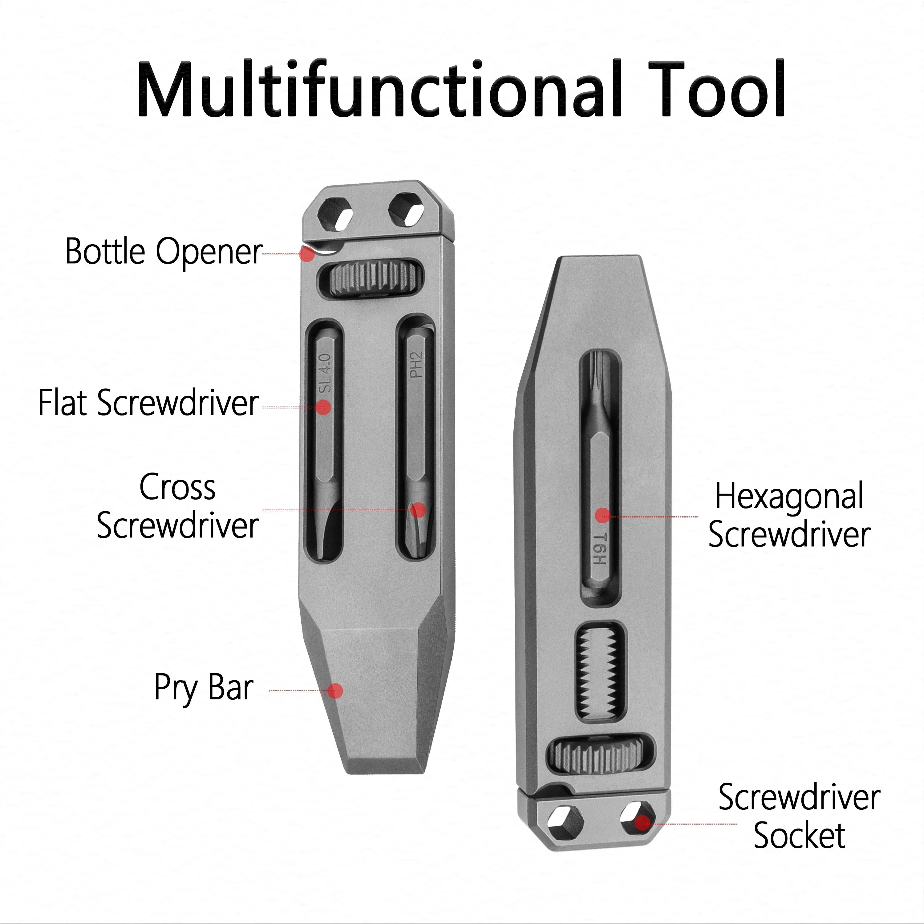 Maliben | Titanium Alloy Telescopic Camping Edc Multifunctional Tool