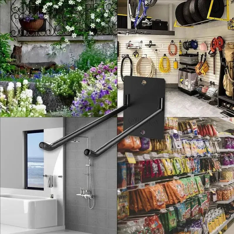 Maliben | Fixorado Wall Mount For Garden Tools | Robust Tool Holder Made Of Steel | Space-Saving Organizer For Garage, Cellar & Workshop