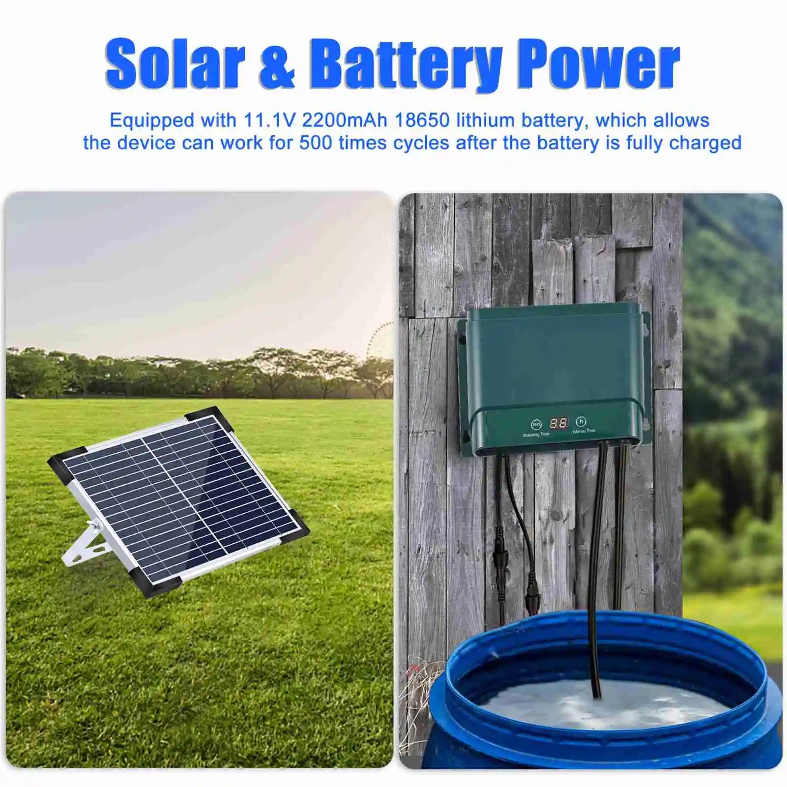 Maliben | Solar Drip Irrigation System Kit Automatic Watering With 30 Modes & 7 Timers – Aquaflow