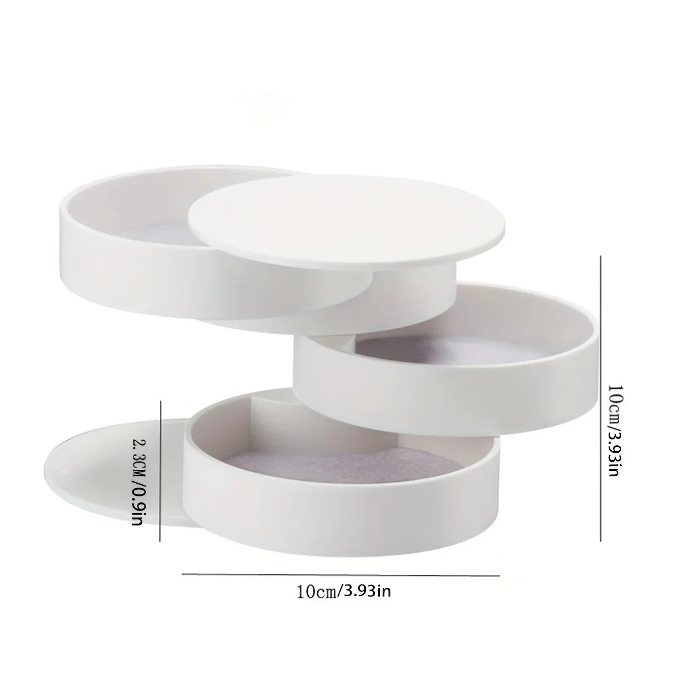 Maliben | Velvira Jewelry Box Rotatable | 5 Levels With Lid | Dustproof & Compact | For Jewelry, Hair Accessories & Makeup