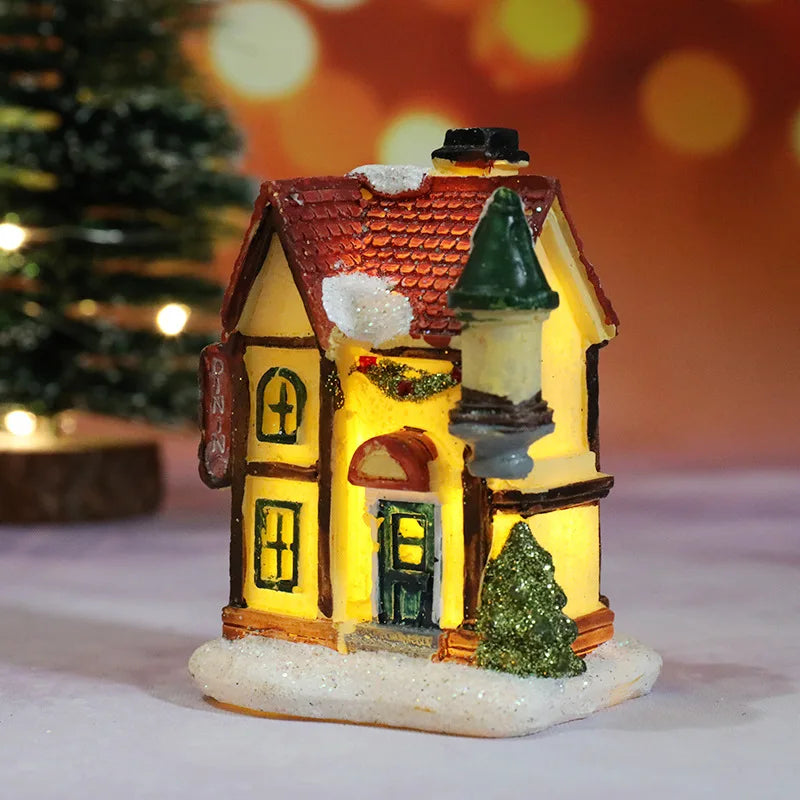 Maliben | Winter Dreams Led Christmas House Figurines