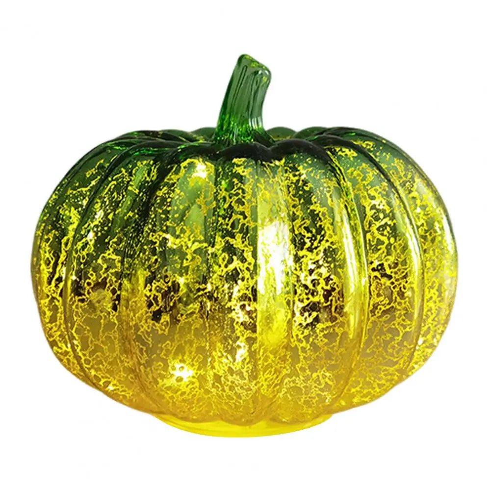 Maliben | Aurelia Glow Glass Pumpkin Decoration | Starry Sky Design | Led & Timer Function | Autumn & Halloween