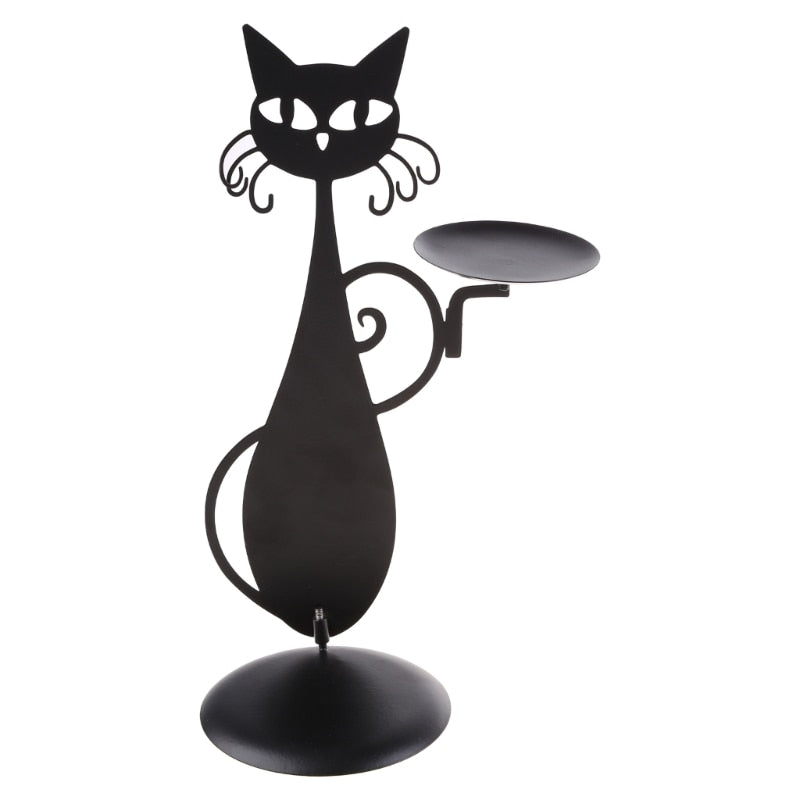 MAliben | Black Cat Candle Holder | Add a Touch Of Mystique To Your Interior