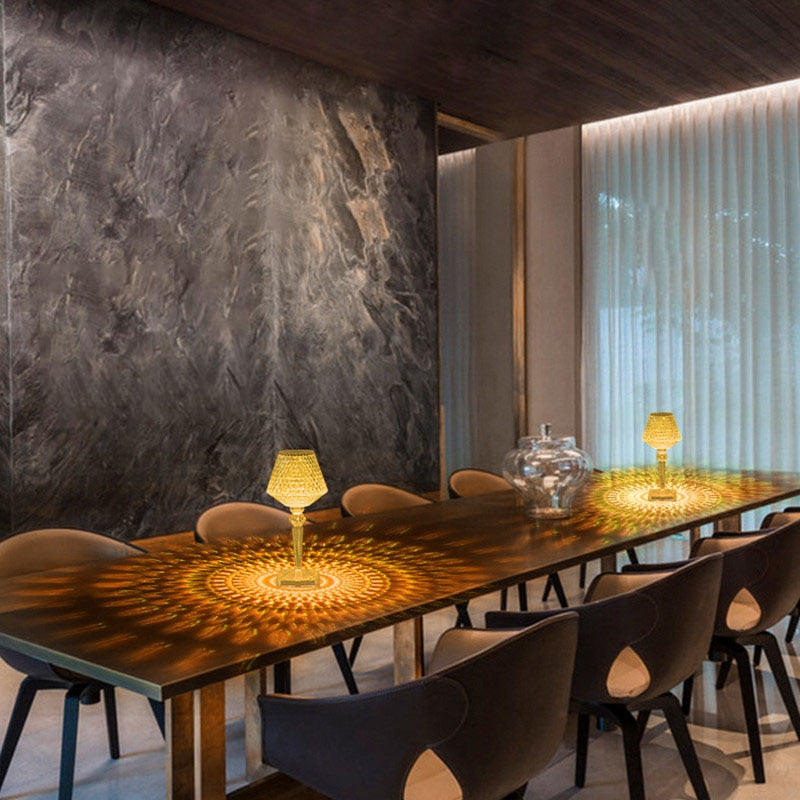 Maliben | Diamond Glow Rechargeable Crystal Table Lamp