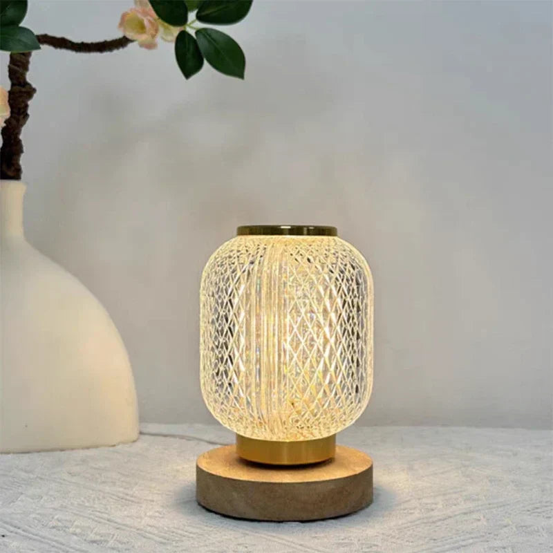 Maliben | Dimmable Crystal Table Lamp - Stylish Golden Dimmable Table Lamp With Luxurious Crystal Design