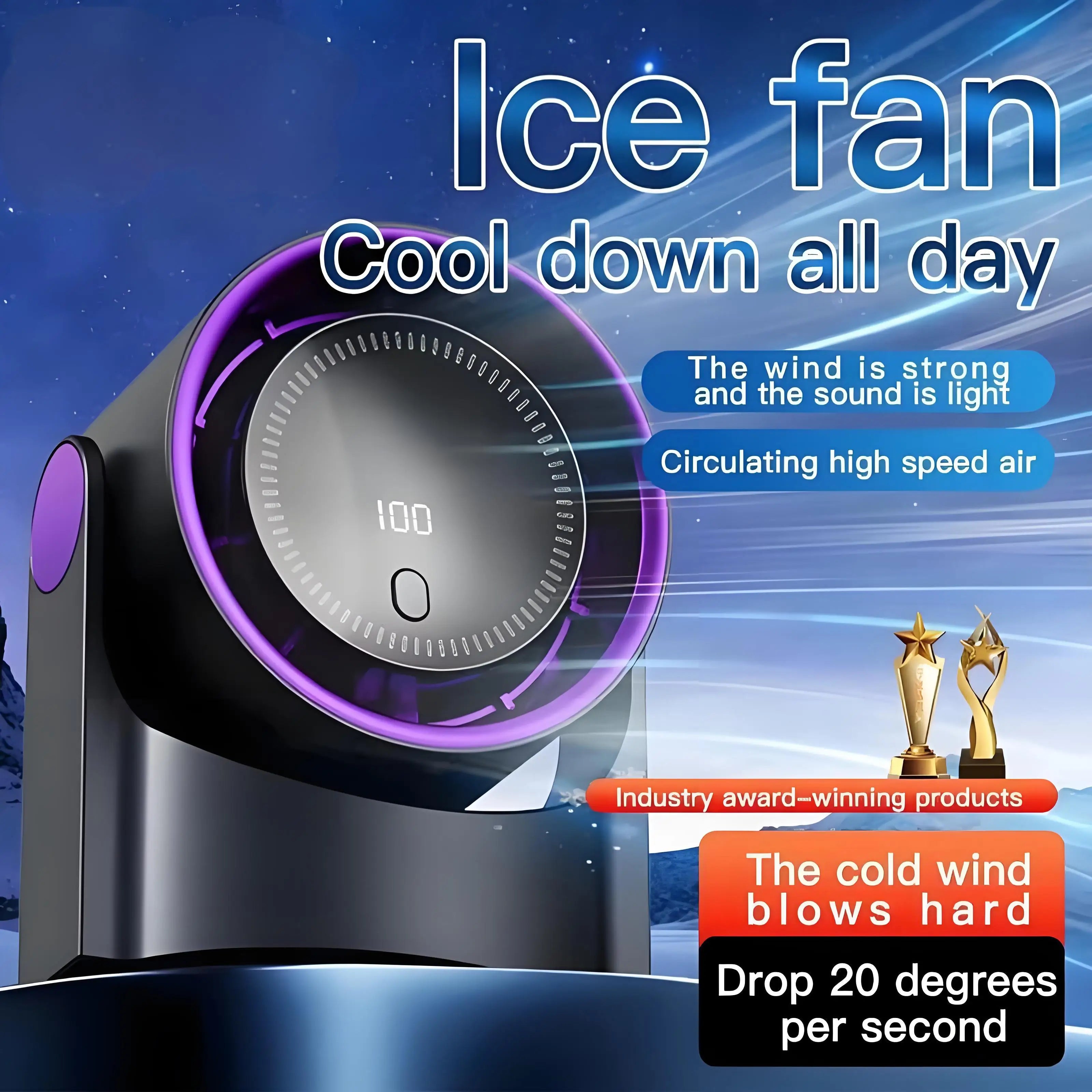 Maliben | Airiqo Usb Fan | Portable, Whisper-Quiet And Energy-Efficient With 100 Levels
