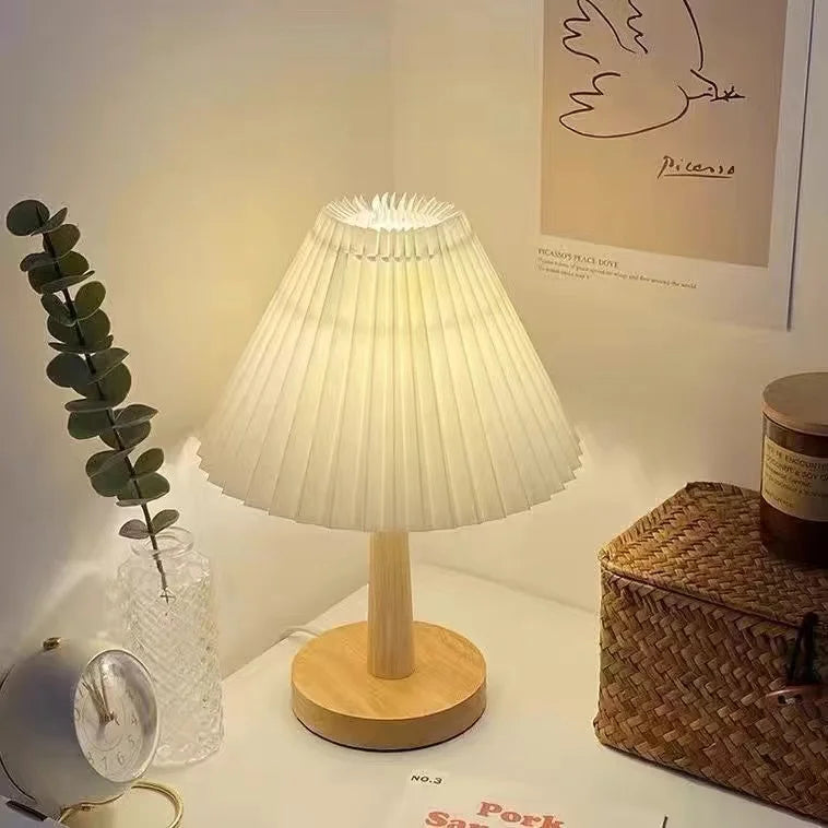 Maliben | Foldable Pleat Table Lamp - Stylish Foldable Led Table Lamp For Unique Interior Design