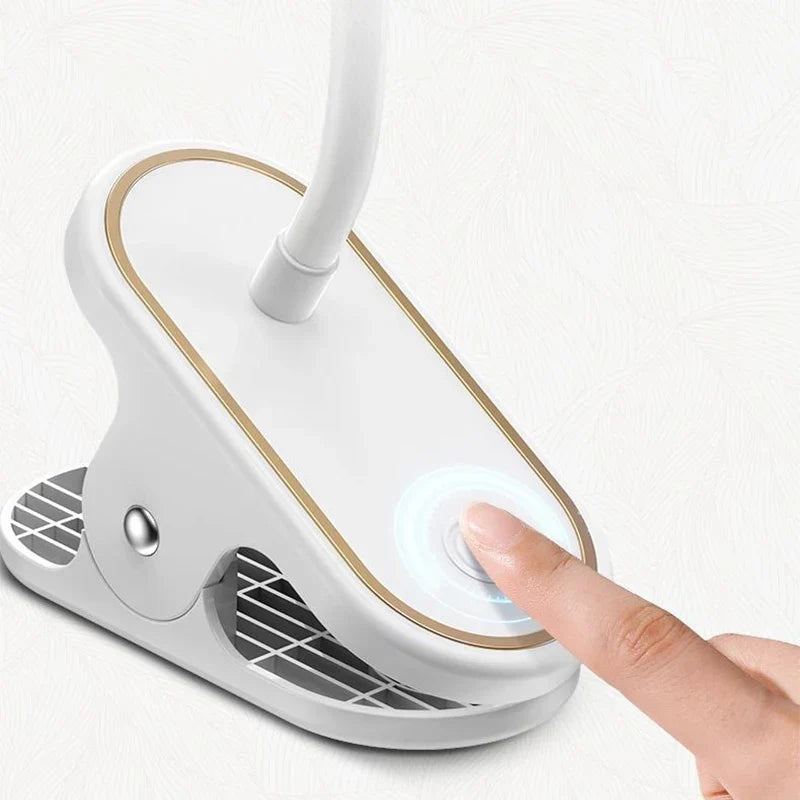Maliben | Clipluma Led Table Lamp | Usb Rechargeable | 3 Brightness Levels | Eye-Friendly | With Clip Mount