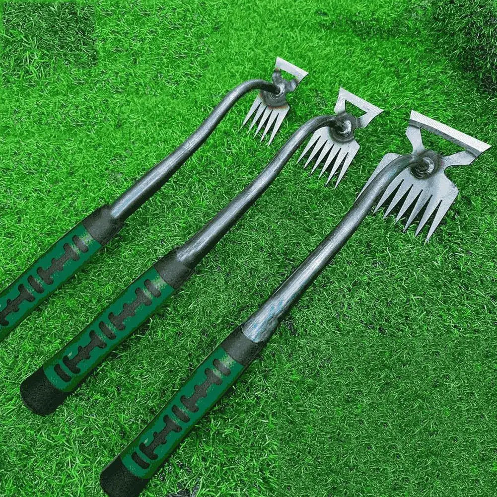Maliben | Raveta Garden Rake | Robust Steel Tines | Ergonomic Handle | Effective Against Weeds & Leaves