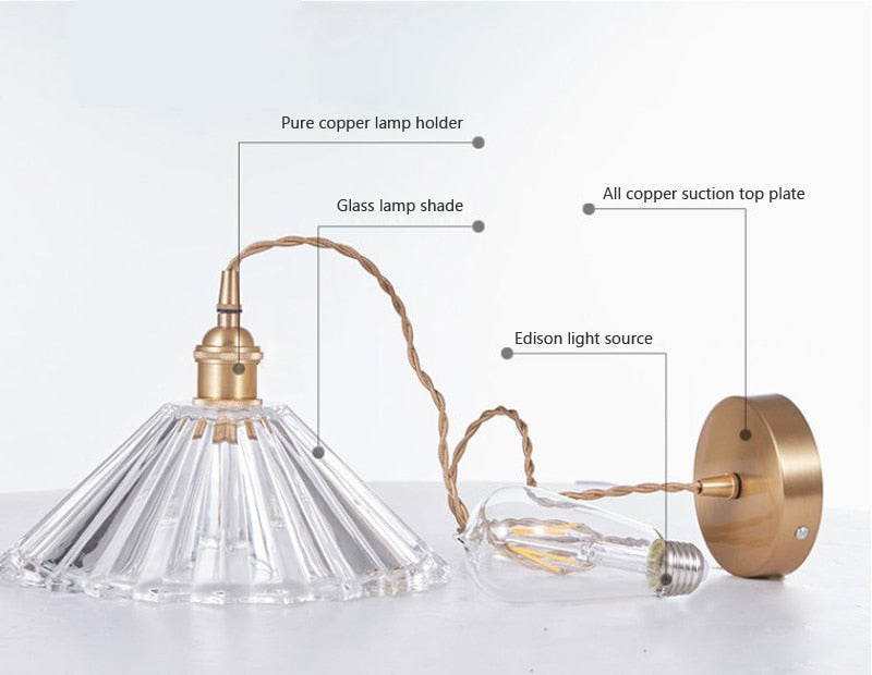 Maliben | Nordic Brilliance Transparent Glass Pendant Lamp