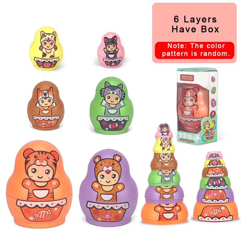 Maliben | Educational Colorful Kids Matryoshka Dolls