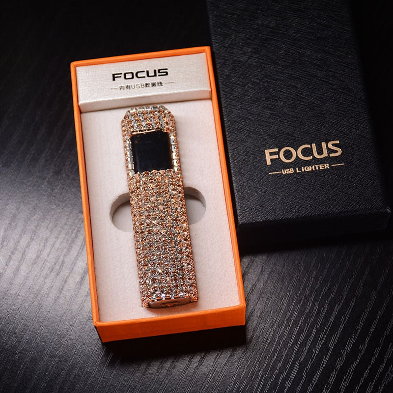 Maliben | Sparkle Stone Rhinestone Rechargeable Portable Lighter