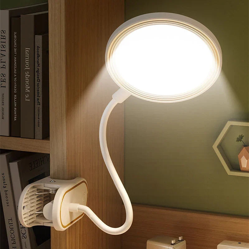 Maliben | Clipluma Led Table Lamp | Usb Rechargeable | 3 Brightness Levels | Eye-Friendly | With Clip Mount