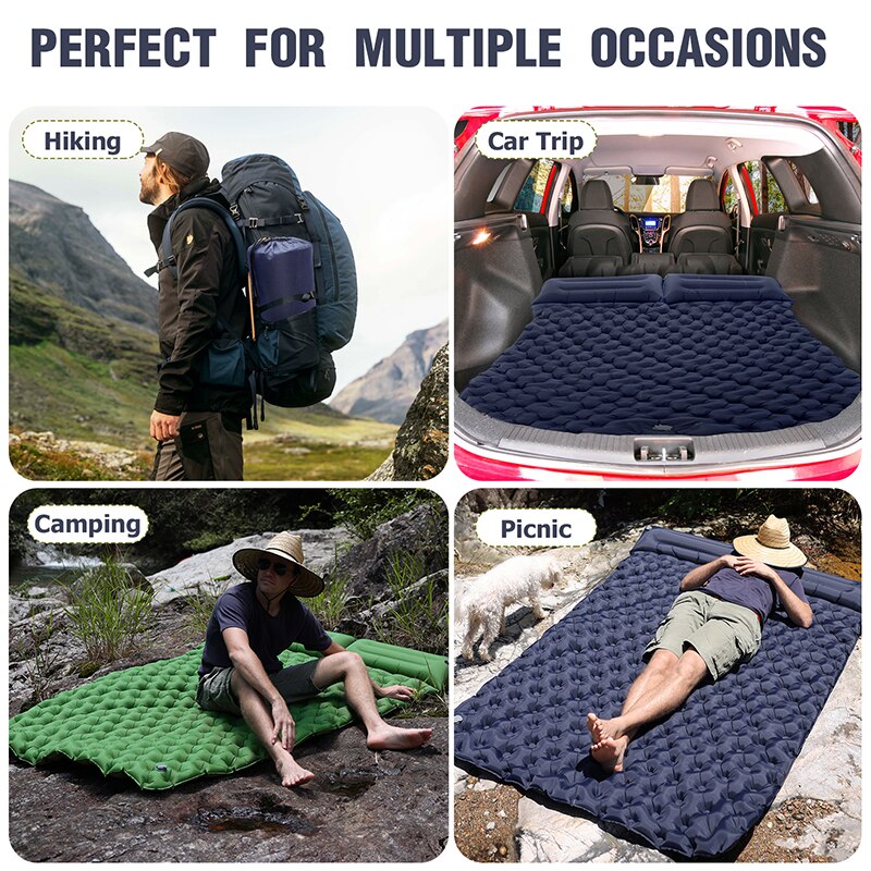 Maliben | Portable Inflatable Built-In Pillow Nature Nest Camping Bed