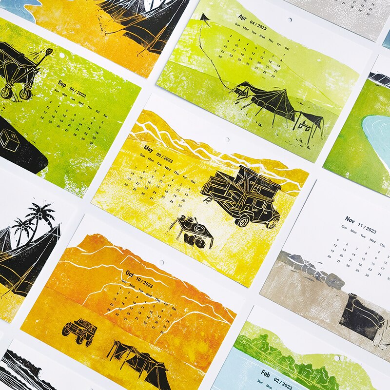 Maliben | Camping Dreams Tent Desk Calendar