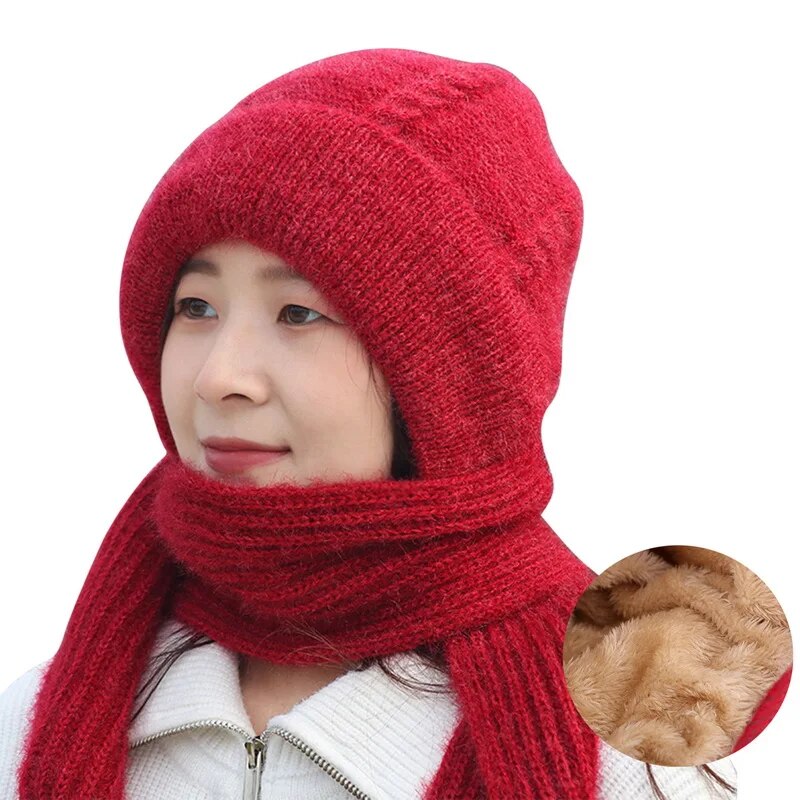 Maliben | Winter Protection Plush Hat Scarf