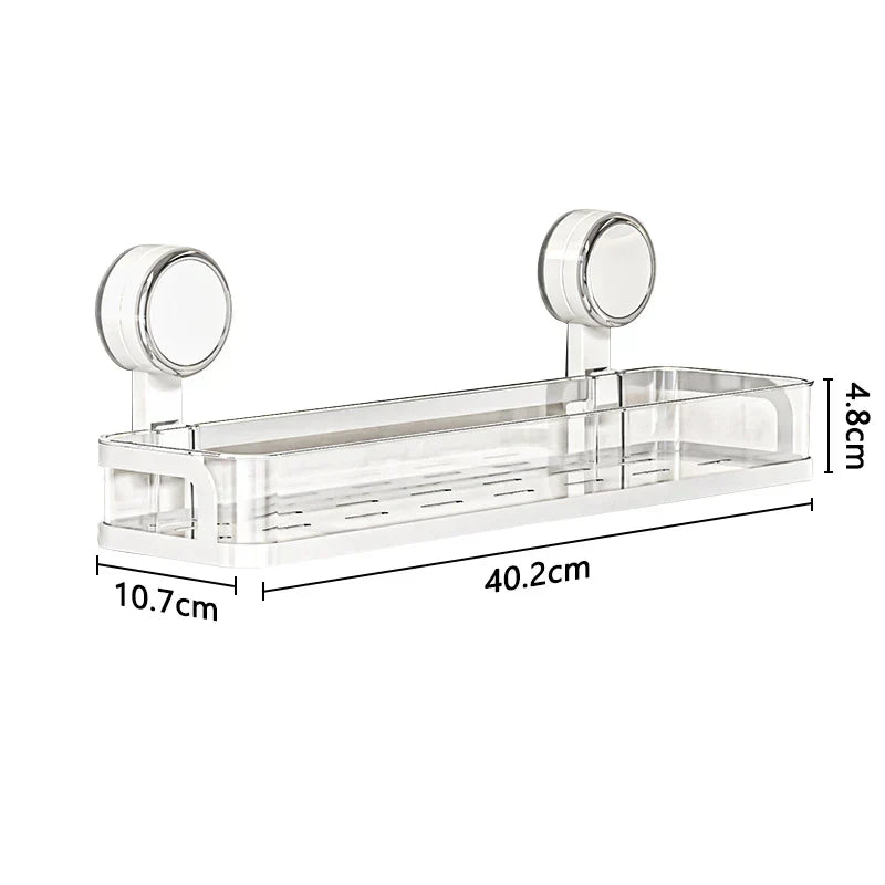 Maliben | Wall Shelf With Suction Cup | No Drilling | Shelf For Bathroom & Kitchen | Multifunctional