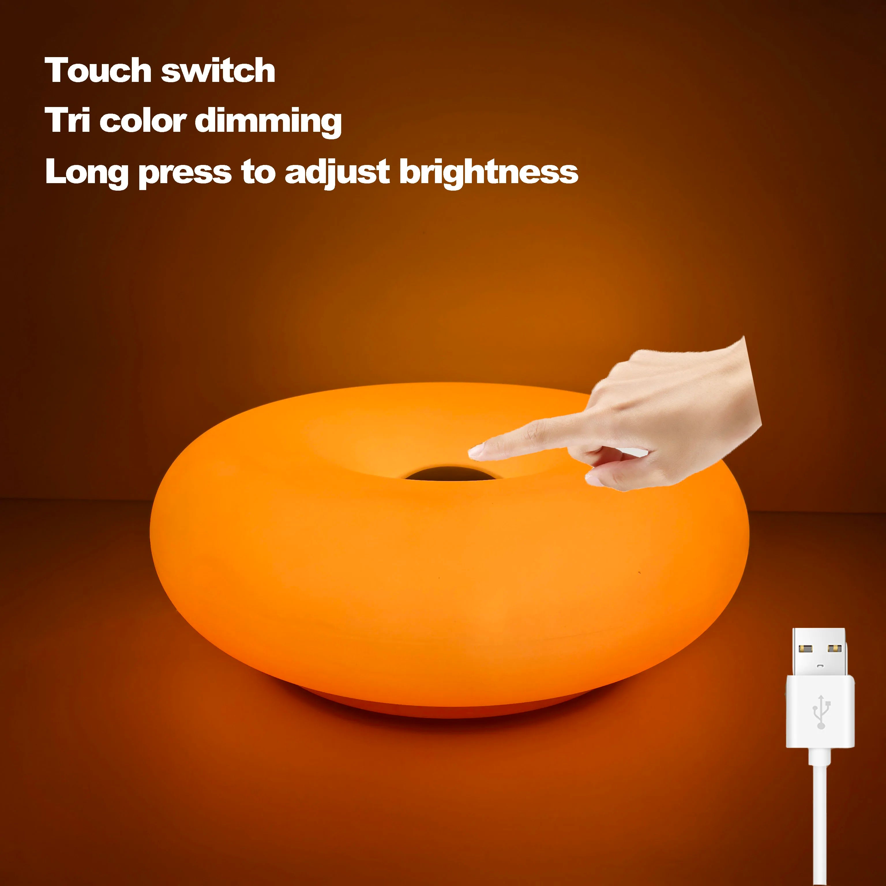 Maliben | Table Lamp Luminoro Bauhaus | Usb & Touch | Rgb 16 Colors With Remote Control | Ambient Light For Living & Bedroom