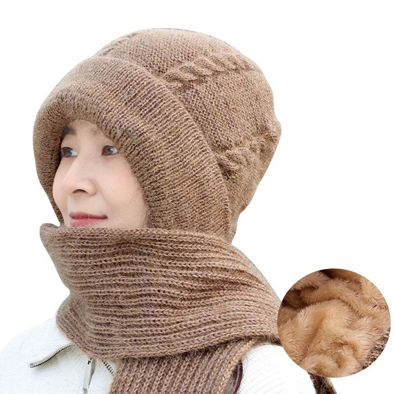 Maliben | Winter Protection Plush Hat Scarf