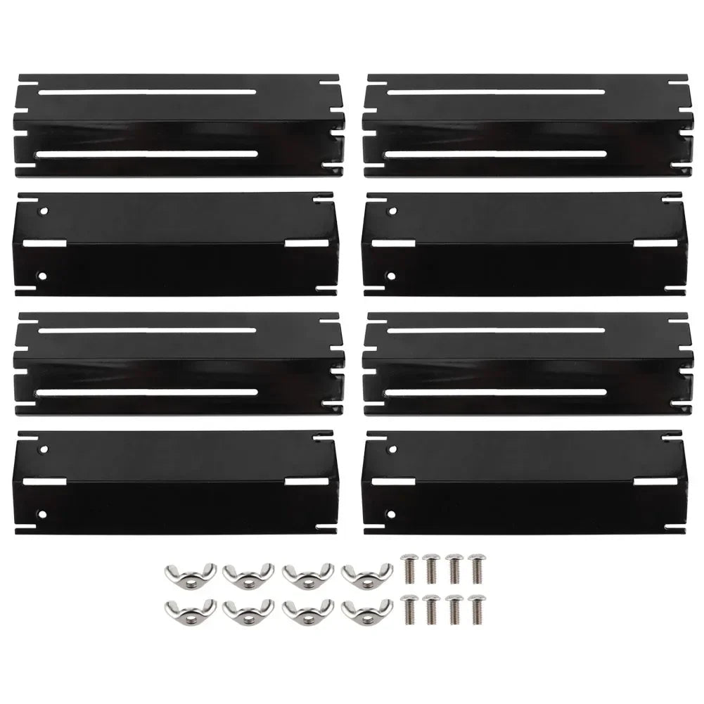 Maliben | Grill Shield Adjustable Heat Shield For Gas Grills | Replacement Thermal Plates Made Of Enamel | 2/4 Pair Set | Universal Adjustable 30–56 Cm