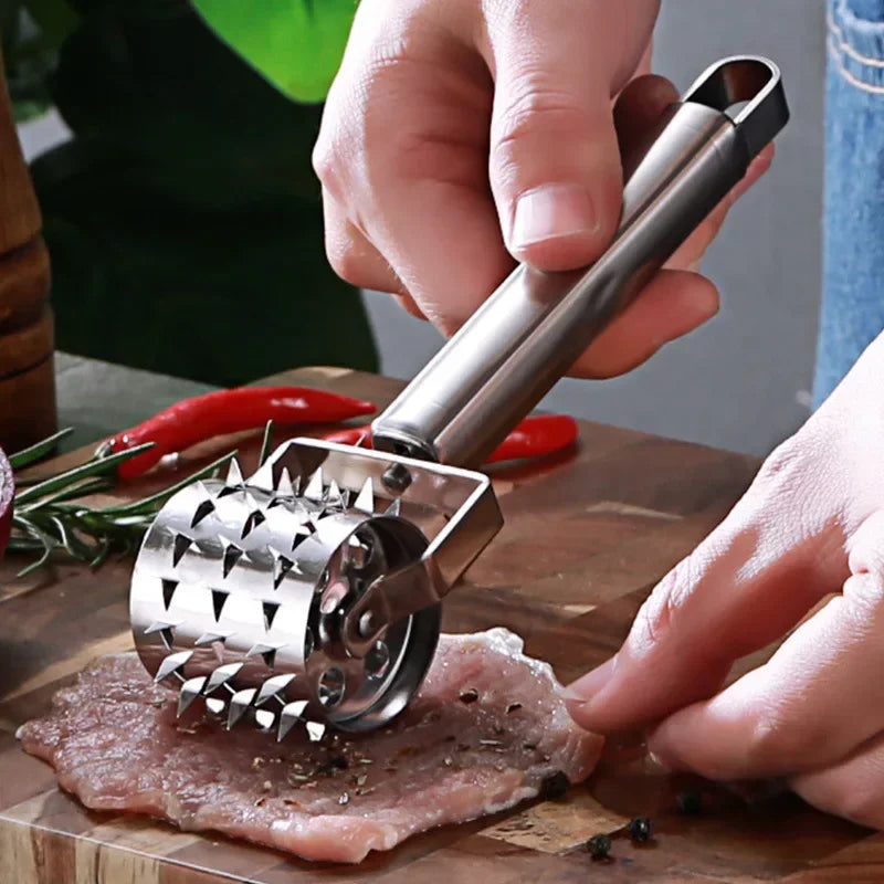 Maliben | Steeltender Meat Tenderizer | Stainless Steel Meat Tenderizer With Hammer Head | For Steak, Schnitzel & Pork | 18 Cm