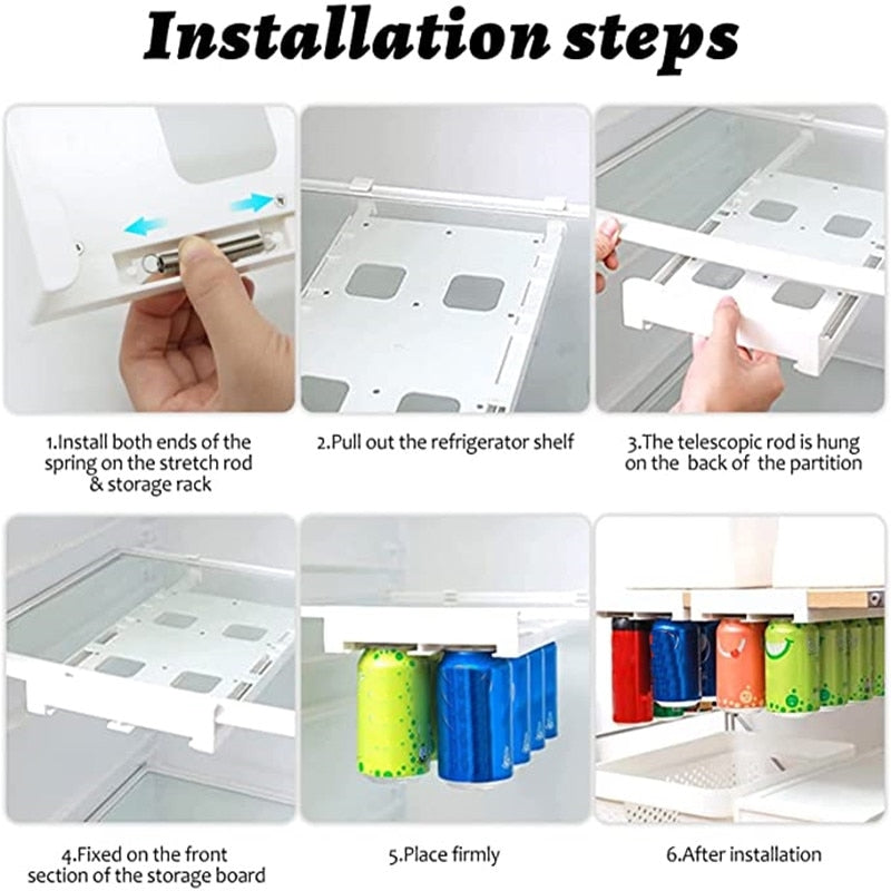 Maliben | Refrigerator Beverage Organizer Slide Rack