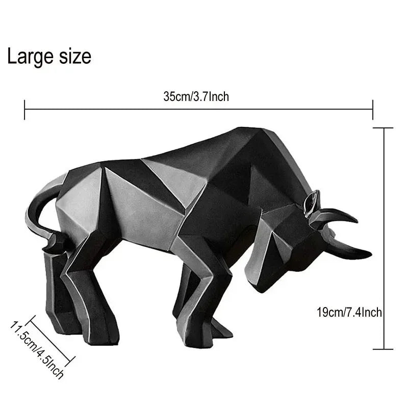 Maliben | Toroarte Bull Sculpture | Nordic Design | Resin Figure Modern | 35 Cm / 26 Cm