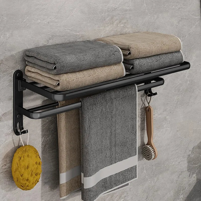 Maliben | Elegant Life Space-Saving Foldable Aluminum Towel Rack
