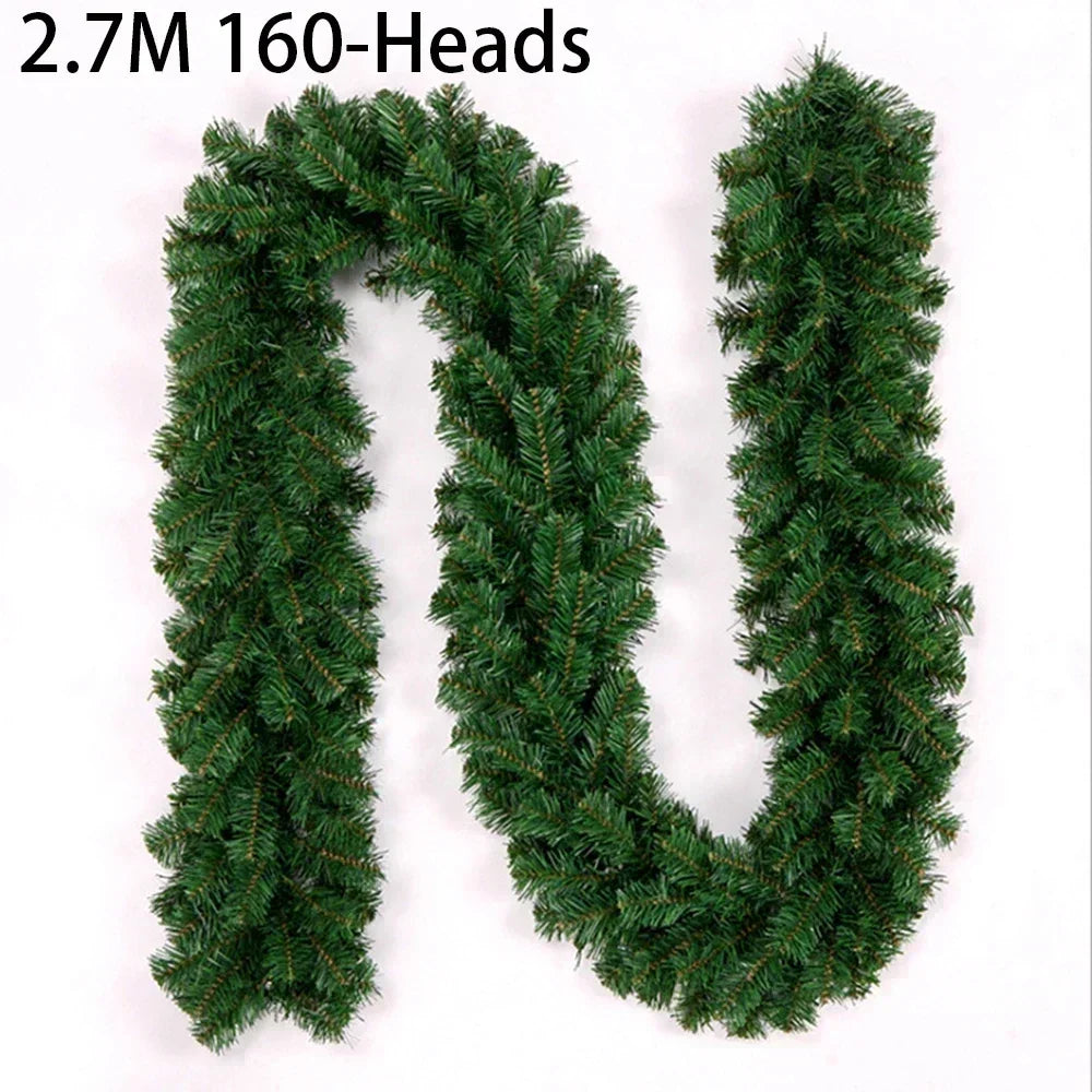 Maliben | Everpine ChristMas Garland | 2.7 m Artificial Fir Garland | Dense Pvc Fir Branches | Christmas Decoration For Staircase, Fireplace & Windows