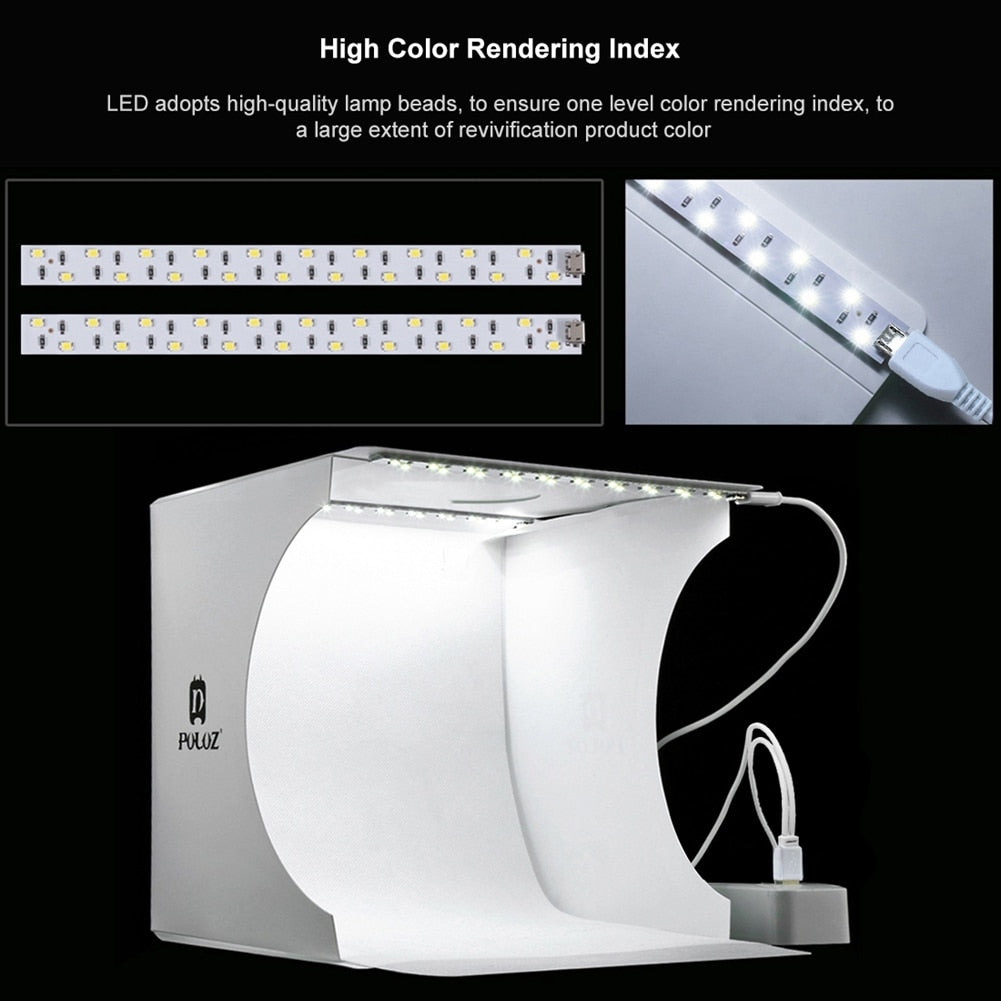 Maliben | Mini Foldable Led Light Photo Studio Box