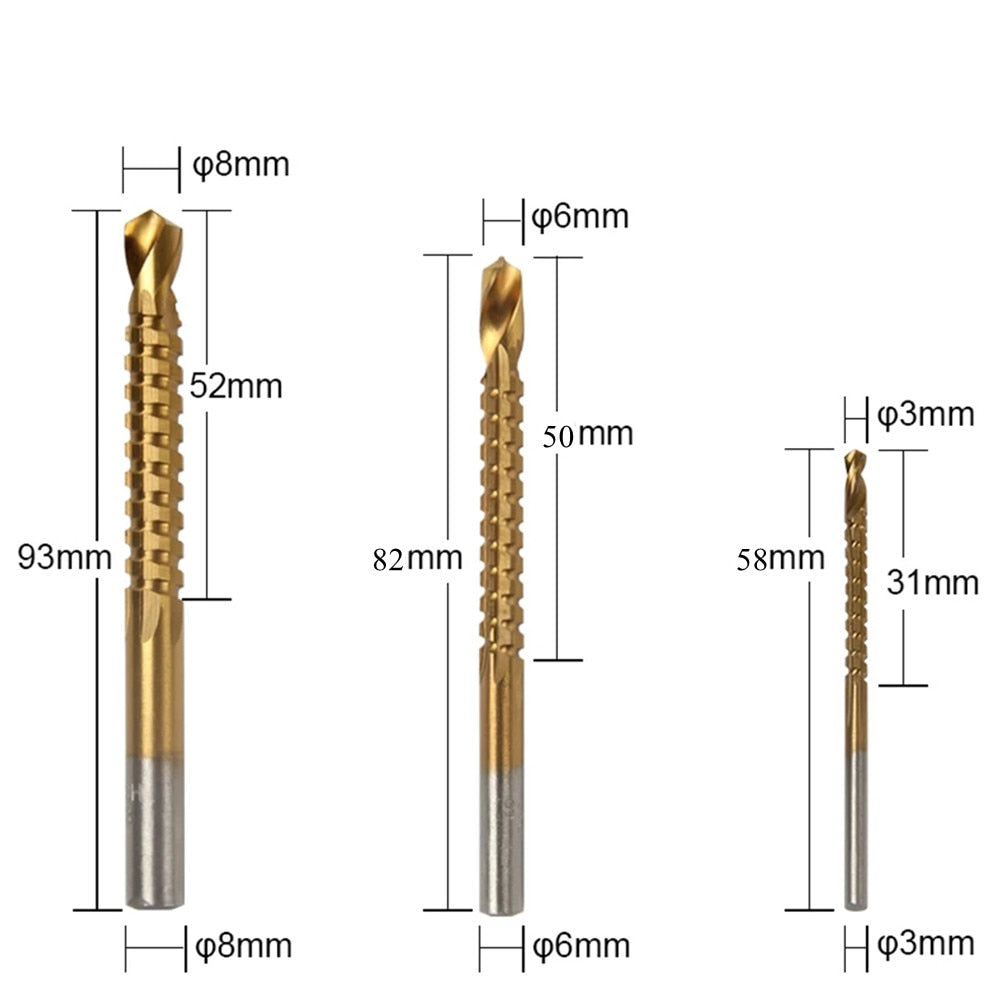 Maliben | 6-Piece Titanium Drill Bit Set | For Precise Drilling Through Metal, Wood, And Other Materials