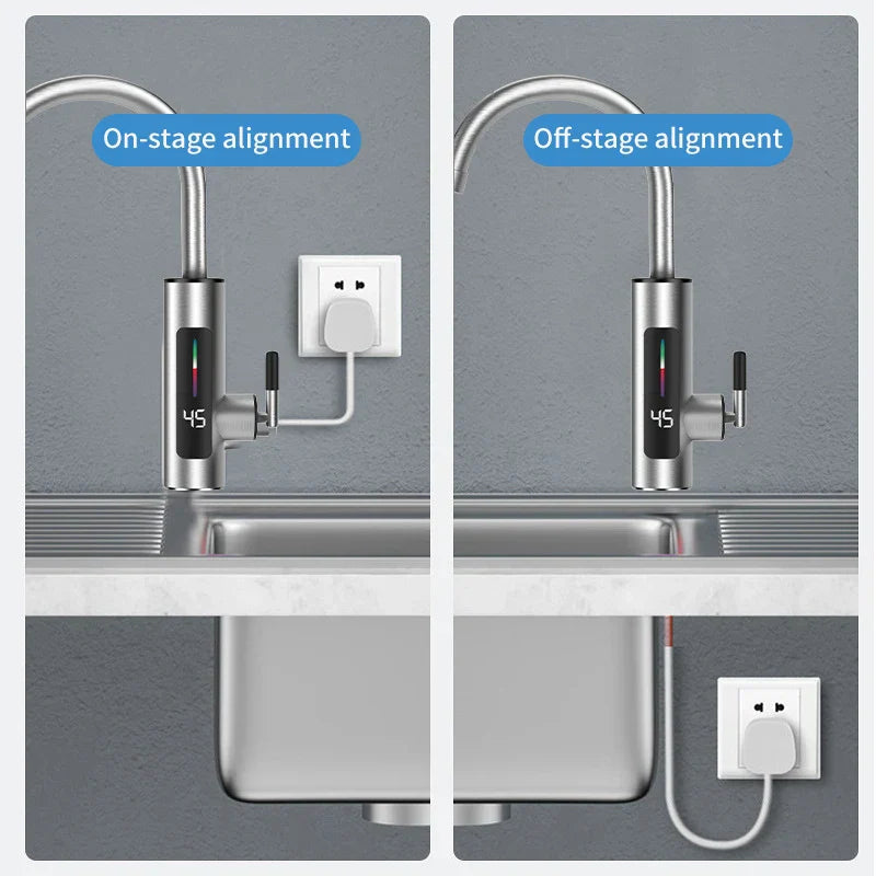 Maliben | Electric Kitchen Faucet With Flow Heater 3000w Stainless Steel