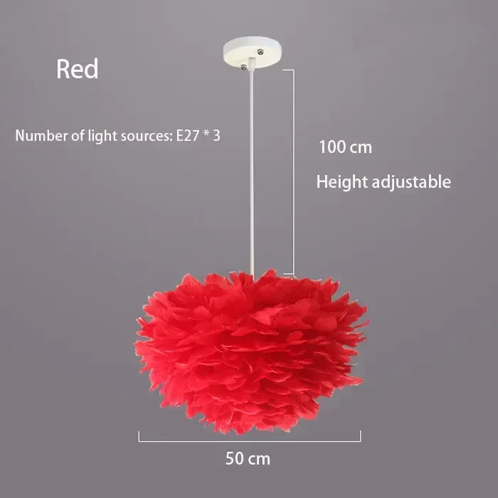 Maliben | Scandinavian Feathers Pendant Lamp With Modern Led
