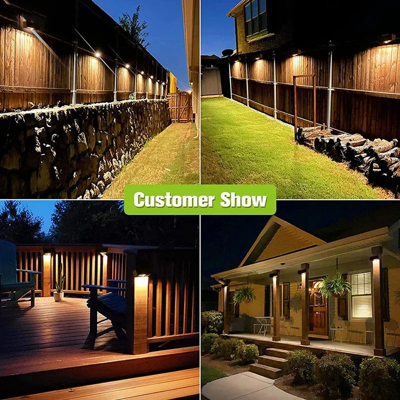 Maliben | Lumora Led Solar Wall Light Outdoor | 3 Light Modes | Ip65 Waterproof | Garden, Balcony & Fence Lighting Without Wires