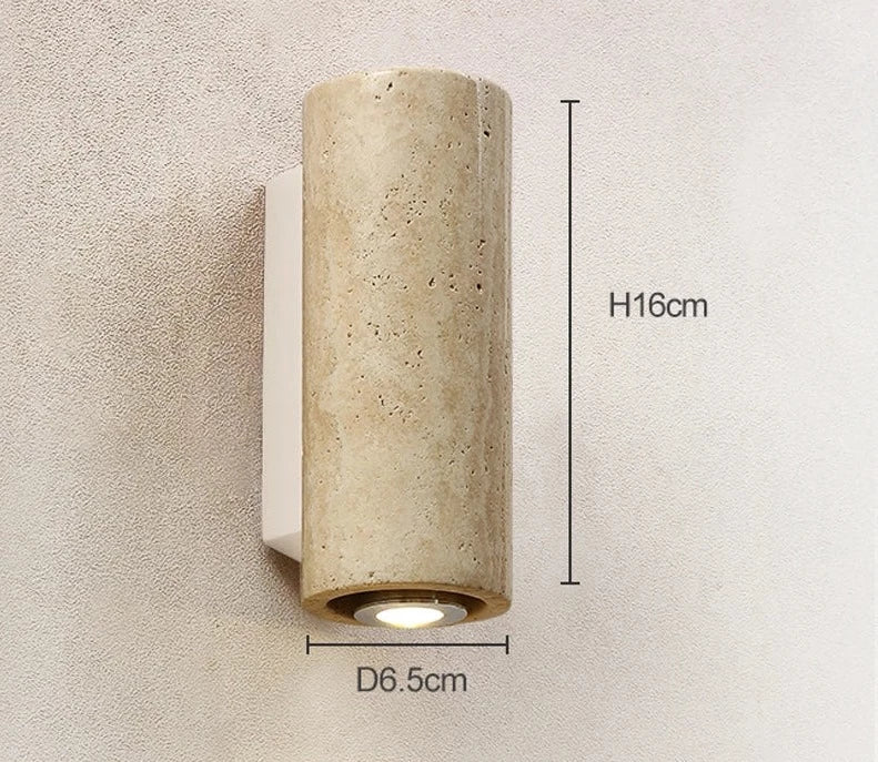 Maliben | Modern Natural Led Wall Lamp Made Of Travertine