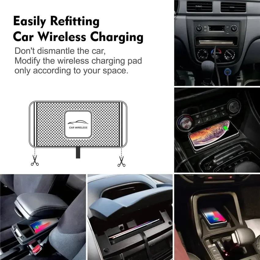 Maliben | Voltigo Wireless Charging Pad | 15w Fast Charger | Non-Slip & Ultra-Slim | Compatible With Iphone & Samsung